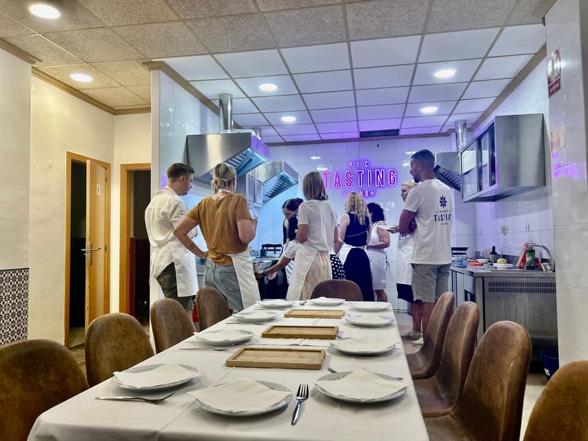 Alicante Paella Cooking Class, Tapas, Drinks and Market - The purpose-built kitchen: hands-on arroz de Alicante with real participation