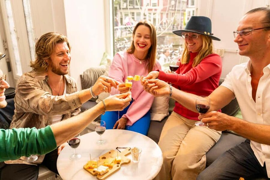 Amsterdam: Food Tour with Drinks by Spui, Canals and Jordaan - Starting on Spui: Gastrovino sets the tone fast