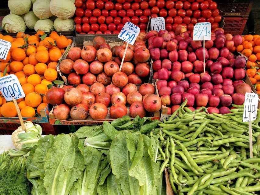 Athens: Authentic Greek Food Walking Tour - Athinas Street tasting: from herbs and olive oil to classic snack culture