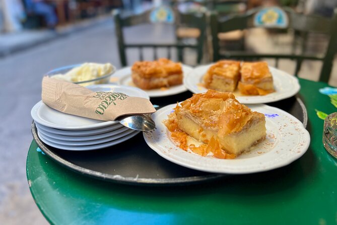 Athens Food Tour with 10+ Tastings of Greek Traditional Dishes - Dessert Finish: Galaktoboureko and the Secret Dish