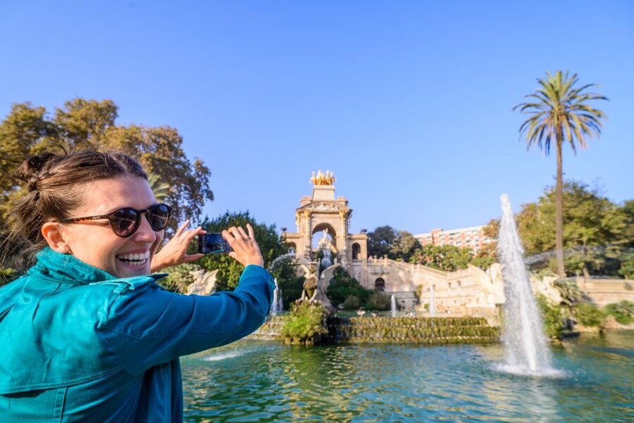 Barcelona eBike Tour with Wine and Tapas Experience - W Barcelona: the quick stop that frames the coast