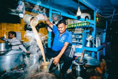 Bengali Nights Kolkata Food Tour with 13+ Tastings - The warm start: lassi, mutton kosha, and century-old cooking