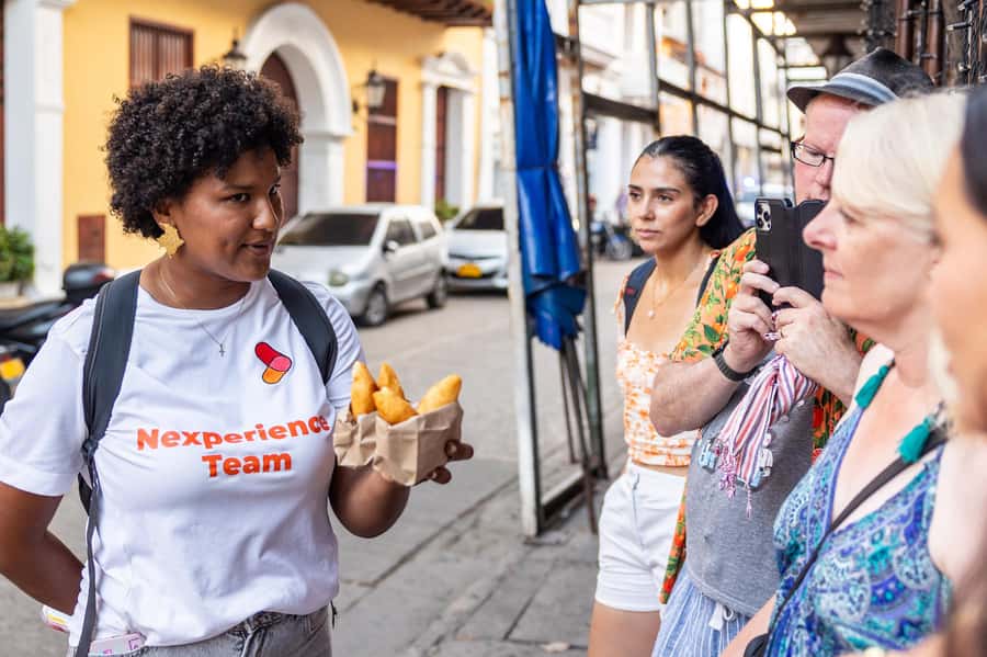Cartagena: Guided Street Food Tour with Tastings - Starting at Plaza Cervantes and finding your orange umbrella