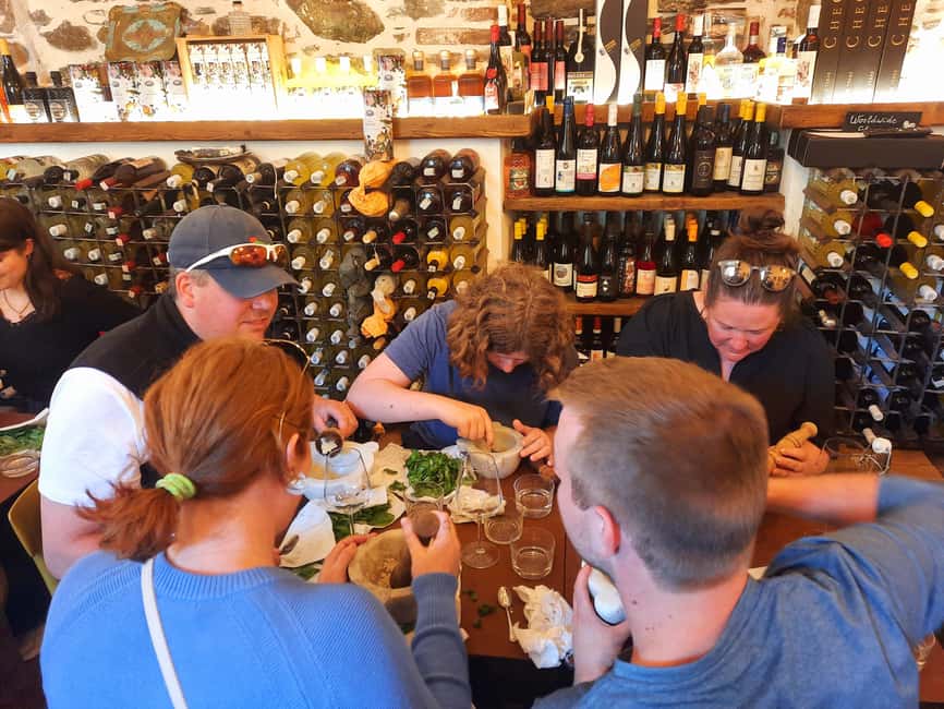 Cinque Terre: Pesto Making Class with Wine and Food Tasting - Inside the cellar: what “small group” changes in a cooking class
