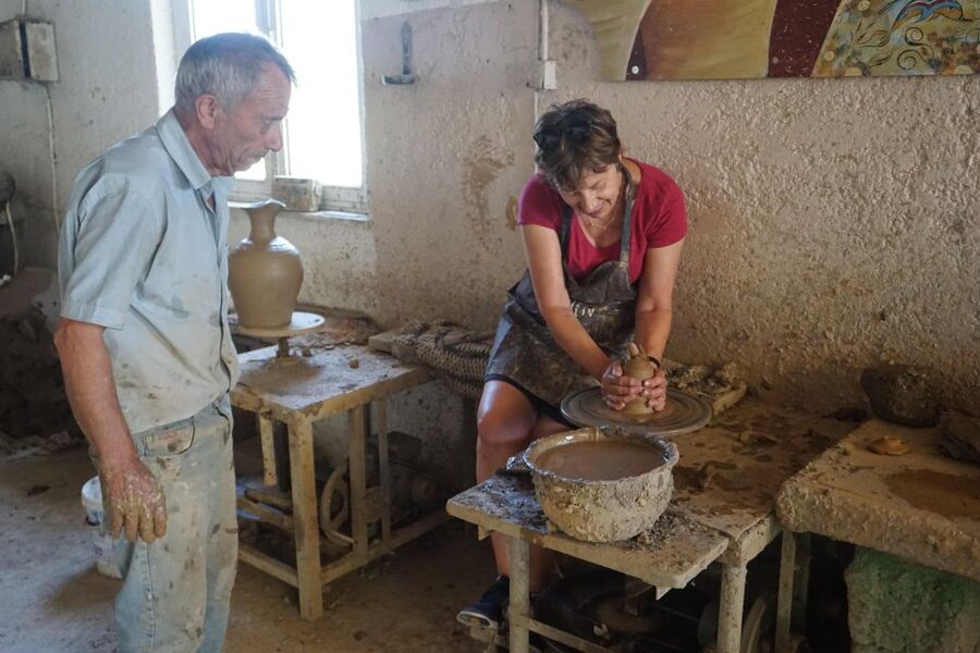 Crete: Full-Day Cretan Wines, Olive Oil, Raki and Food Tour - Rakokazano Raki Distillery: The Ancient Wine-Press Twist
