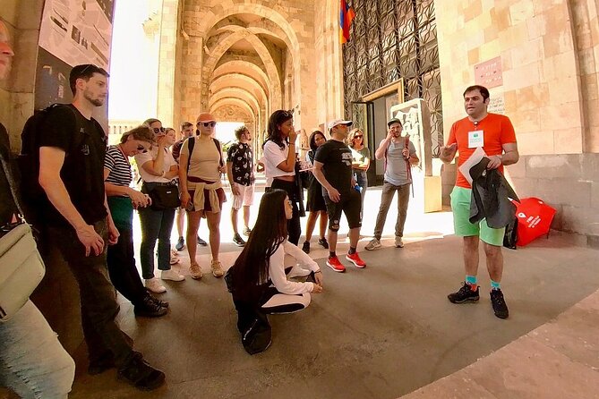 Cultural Walking Tour in Yerevan with Armenian food Tastings - Charles Aznavour Square, sea buckthorn juice, and Missak Manouchian Park khachkars