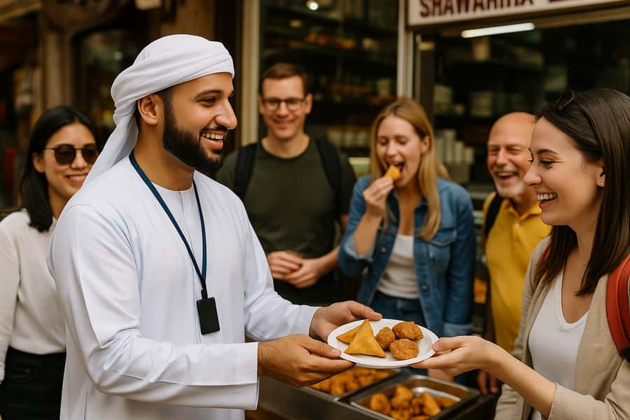 Dubai: Old Town Walking Tour with Abra Cruise & Street Food - Getting There: Meeting at Wokyo Noodle Bar in Al Seef