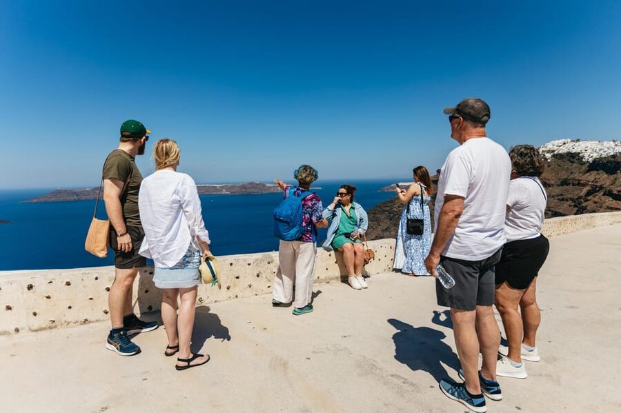 Fira: Guided Foodie Walking Tour with Tastings - Midday Tavern Meal with Caldera Views: The Best Seat in the Day
