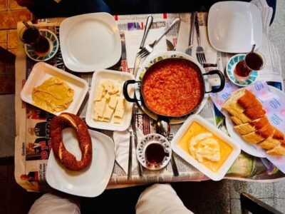 Istanbul: Guided Food Tour with Ferry Ride and Tastings - Breakfast and dairy tastings: simit, kaymak, menemen, and çay