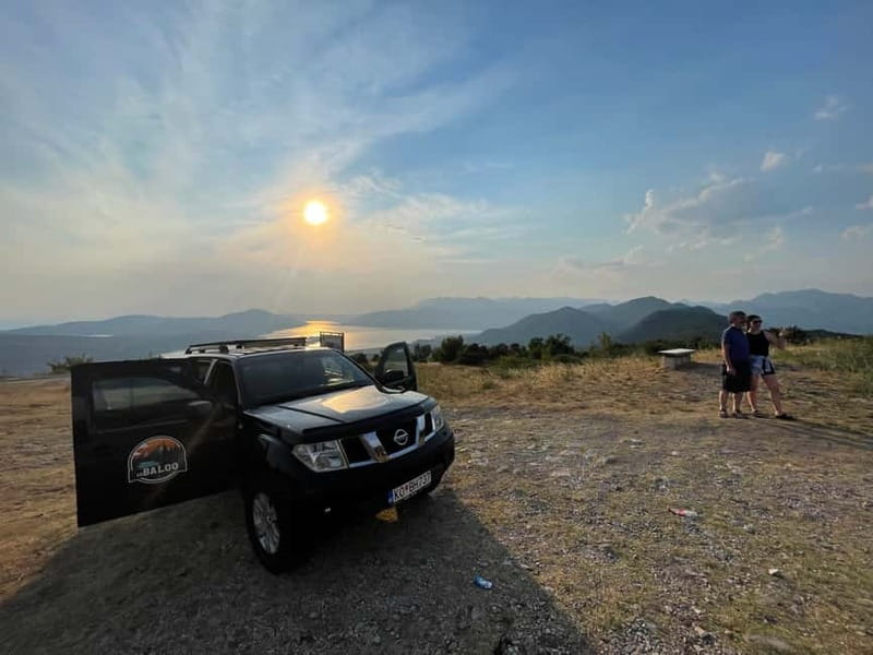 Kotor: Jeep Tour to Hidden Stone Village & Food Tasting - Back toward the Bay: Verige, Perast, and the island views