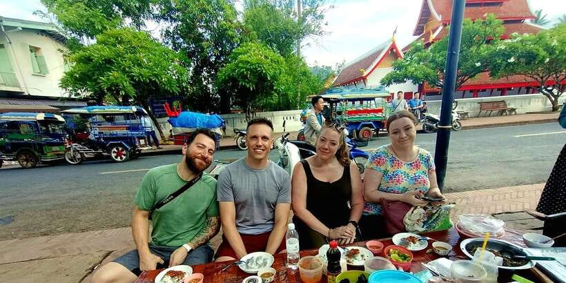 Luang Prabang: Foodie Walking Tour & Monk Blessing - The temple stop: monastery life, Buddhism basics, and the blessing ceremony