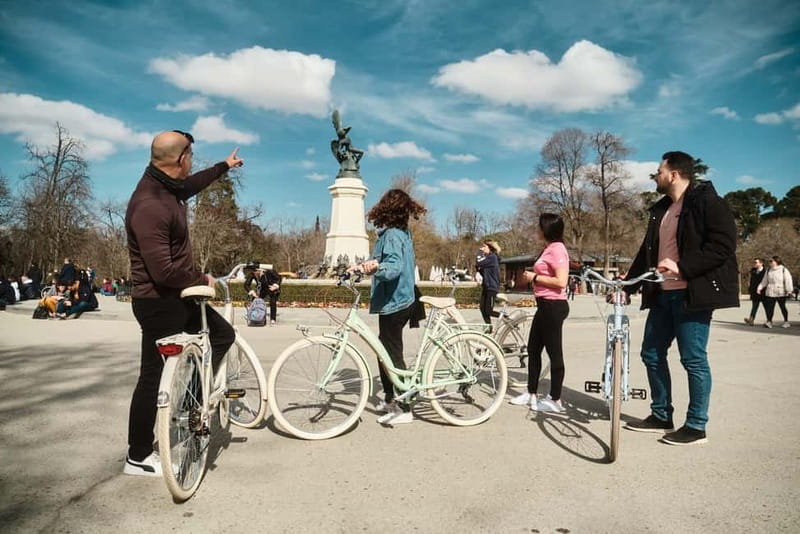 Madrid: Highlights Guided Vintage Bike Tour and Tapas Option - Casa de Cervantes and the Literary Quarter vibe