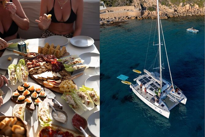 Mallorca Catamaran Tour with Tapas - small group - - Santa Ponça Catamaran Time With Tapas, Snorkel Gear, and Real Swim Stops
