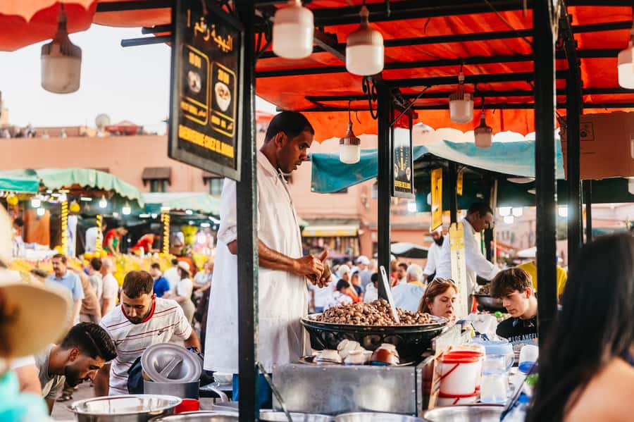 Marrakech: Authentic Moroccan Food Walking Tour & Dinner - Where You Start: Poste du Maroc and Getting Your Bearings Fast