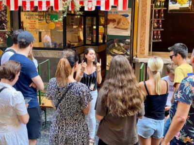 Naples: Old City Center Street Food Tour with Spritz - Piazza Bellini: find the guide and set your pace