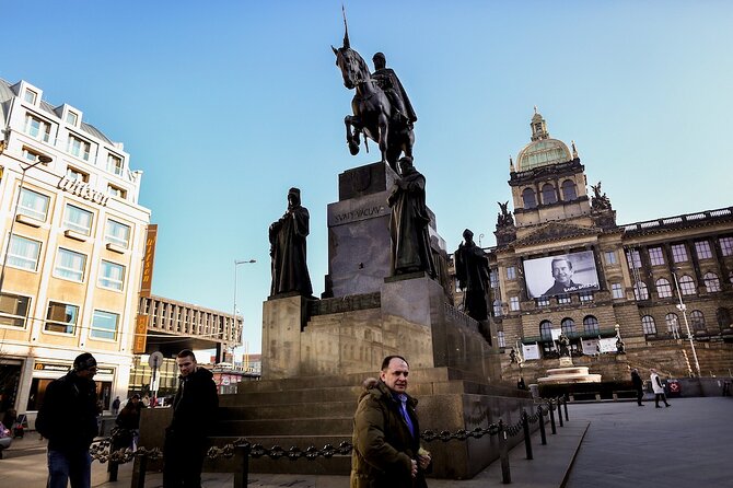 PRIVATE 4 Hour Tour: Czech Beers & Tapas in Prague's Local Areas - Wenceslas Square and Monument: The Beer Ritual Starts Fast
