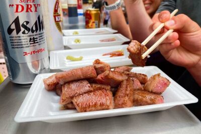 PRIVATE 6hr, Food tour from Osaka Castle, Kuromon, Dotonbori. - Kuromon Market Tastings: Tuna, Sushi, Wagyu, and Takoyaki