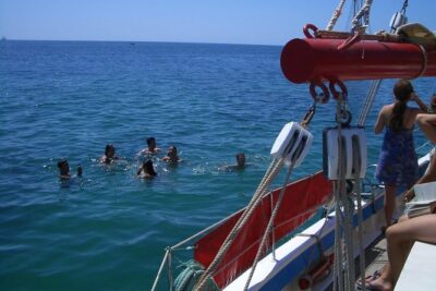 Sail, Swim & Tapas - The swim break off the coast: when “Sail, Swim” actually means it