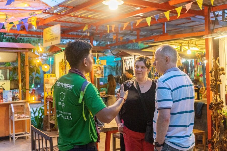 Siem Reap: Evening Food Tour with 10 Local Tastings - Stop 3 (7:00 to 8:00 pm): A restaurant spread that feels like a dinner