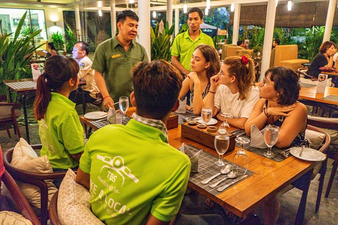 Siem Reap Evening Foodie Vespa Tour / Tuk Tuk Available - Stop 4 at Road 60 Field: night market chaos, controlled