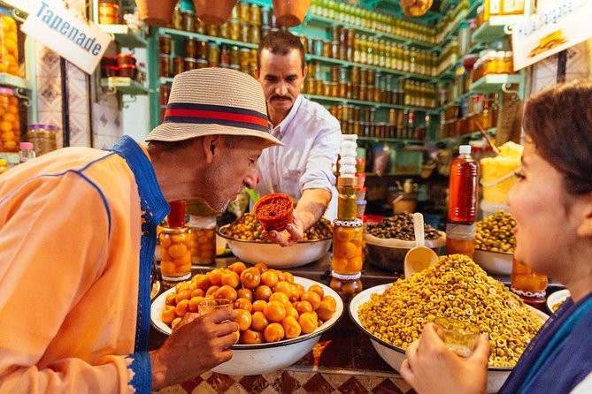 The 10 Tastings of Marrakech With Locals: Private Food Tour - Rooftop salad stop near the Kaftan history