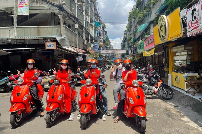 Vespa Female Ao Dai riders Night Street Food + See Train Street - Where it starts: Old Quarter and that first-hour orientation